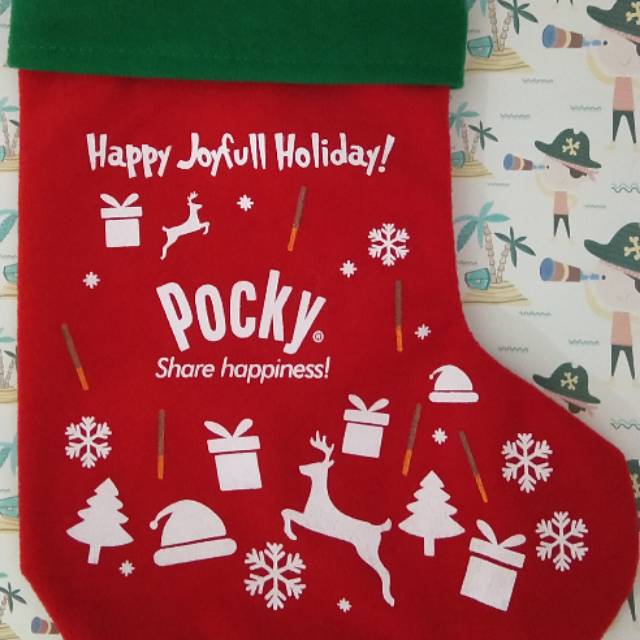 

Glico Pocky Christmas Bag Red with Zipper