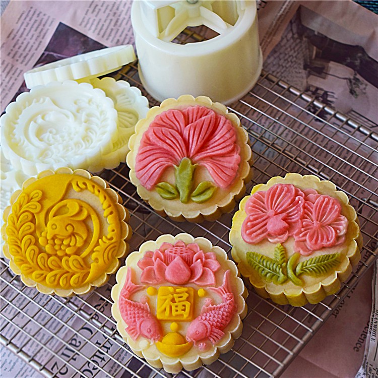 Cetakan Mooncake Kue Bulan 150gr Fish Flower 150 Gram Moon Cake Press