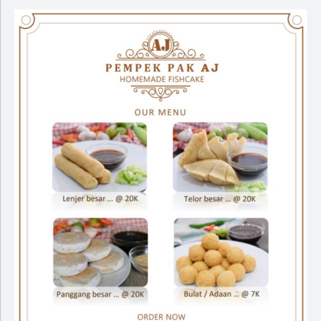 

Paket Ms. Universe: lenjer 3, telor 8, tunu 2, adaan 6