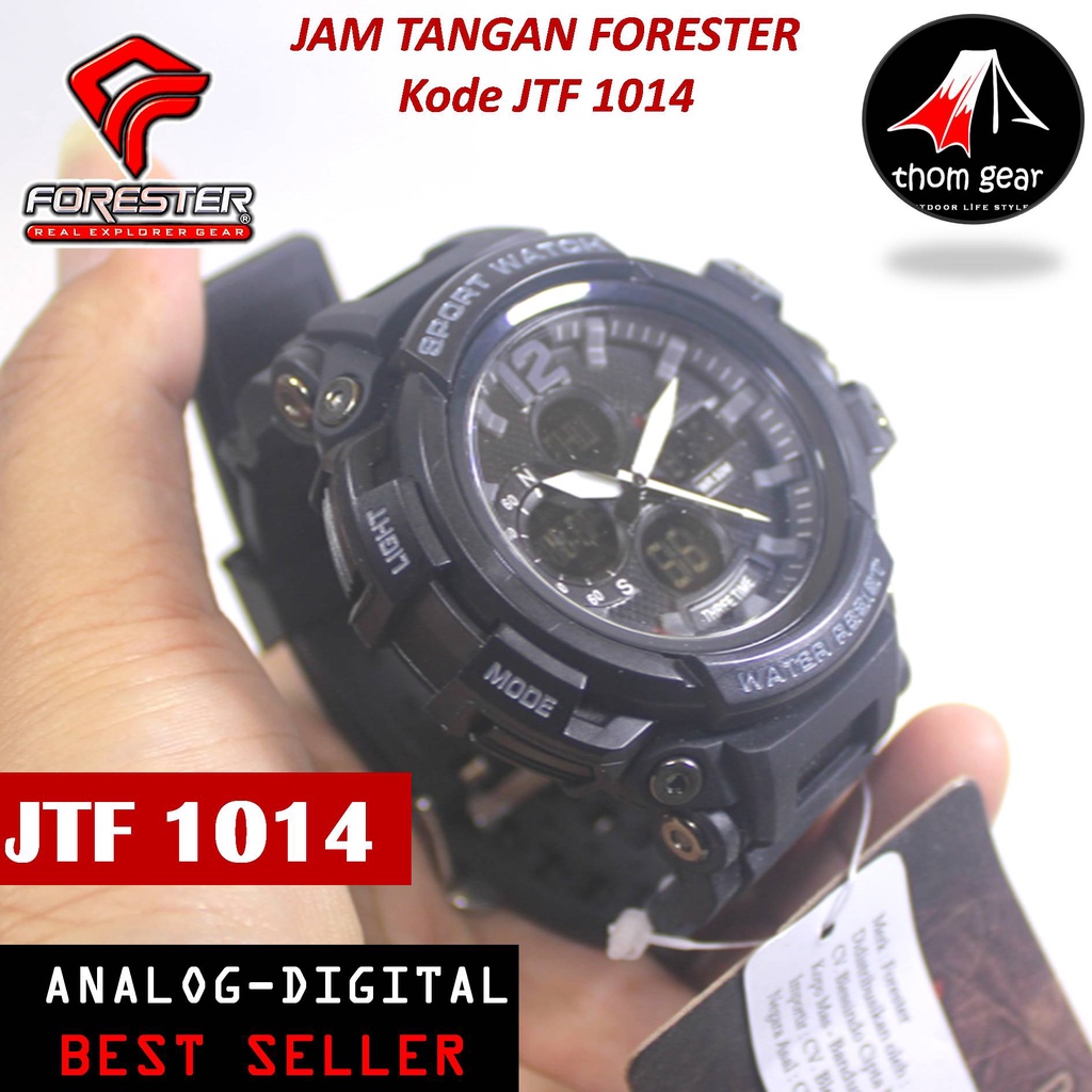 Forester Jtf 1014 Jam Tangan Pria Origial Forester Analog Digital Adventure Sport Outdoor Waterproof Water Resistant Anti Air Pria Cowok Original Ori Terbaru 2022 Free Rubber Strap Cadangan Batre Box Kayu Thomgear Bangakalan Palangkaraya Pare Pare Kebomas