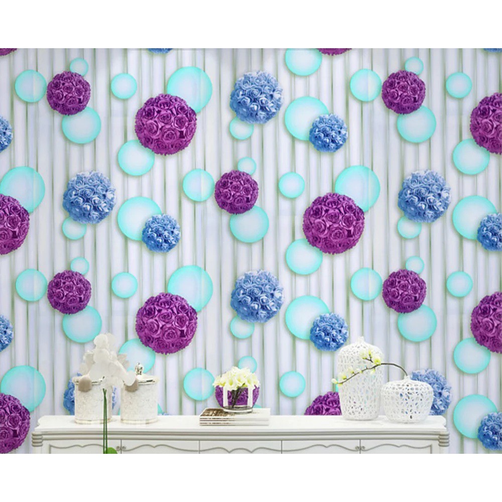 Wallpaper 3D Wallpaper Stiker wallpaper Dingding  wallstiker Motif Cy Gabungan 45cm X 9meter