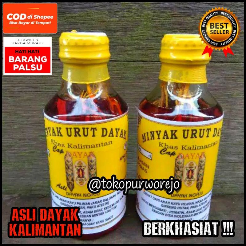 Minyak Urut Dayak Khas Kalimantan Asli 100% Berhologram Multikhasiat