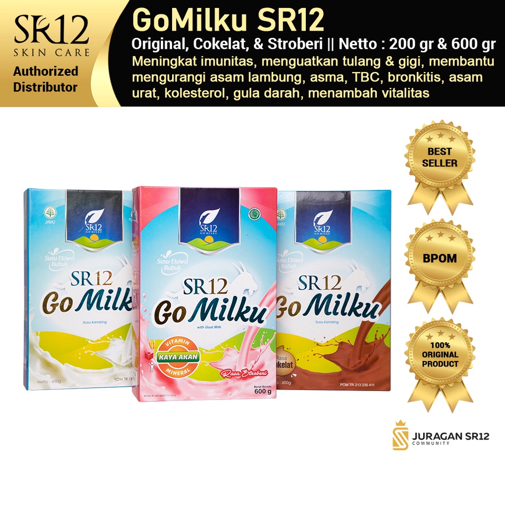 Susu Kambing Etawa Susu Etawaku Platinum Go Milku SR12 Susu Go Milku SR12 Susu Penggemuk Badan BPOM