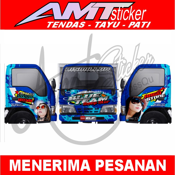 Cutting/Decal Stiker  Blok Full Cabin Truk Canter - Stiker Full Cabin Truk