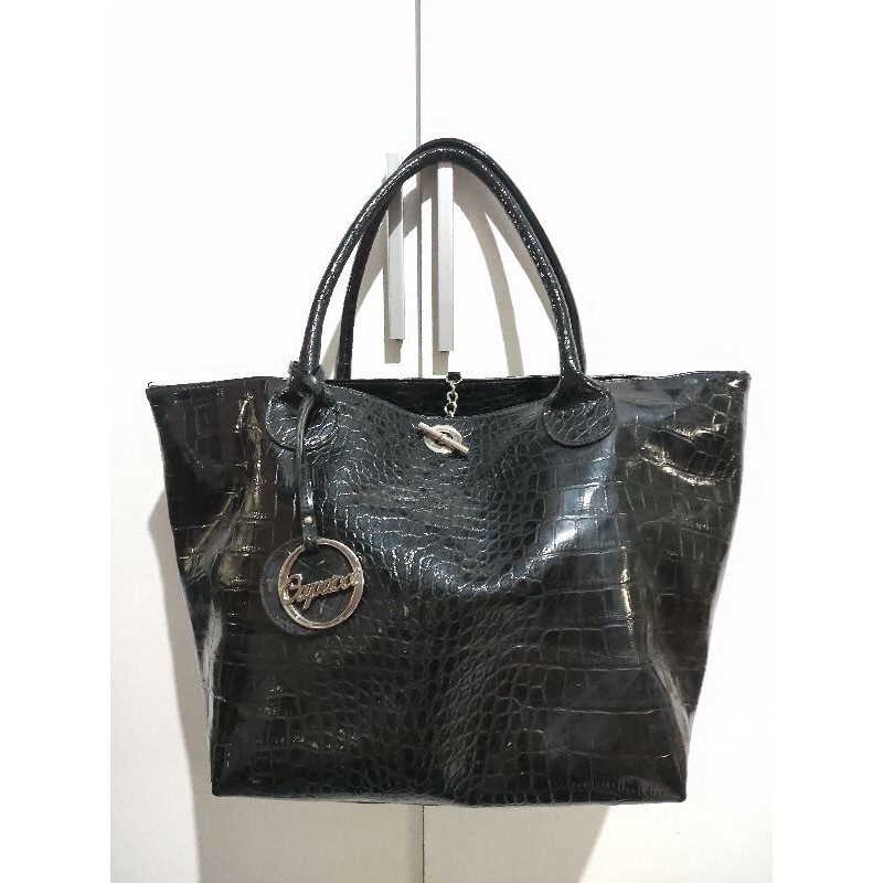 SALE Capacci Croco Preloved Tote Bag
