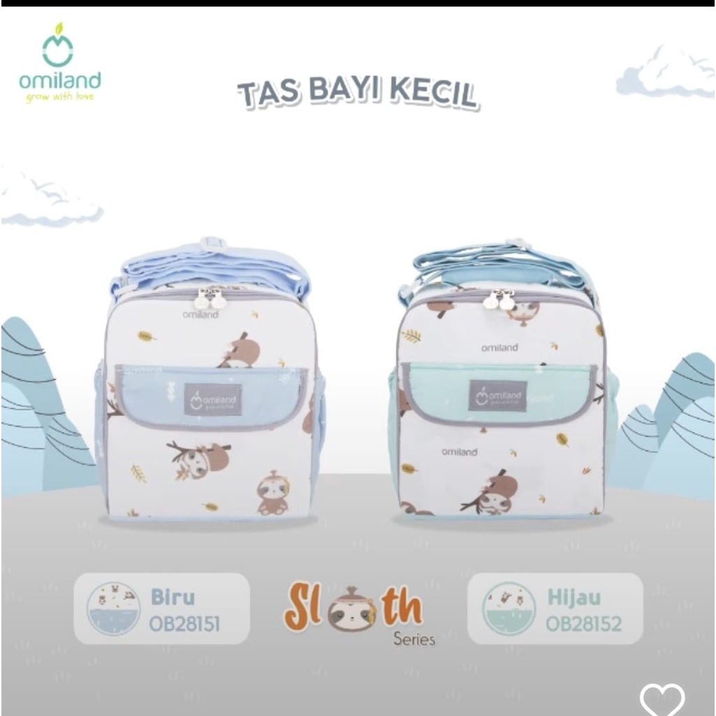 Omiland Tas Bayi Kecil / Medium / Besar Saku Print Sloth Series - OB27151-2/28151-2/29151-2