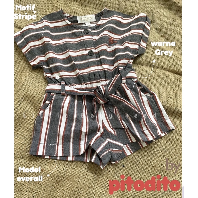 BAJU BAYI PITODITO QNA BAJU BAYI BRANDED ANAK PEREMPUAN OVERALL DRESS BAJU MONYET
