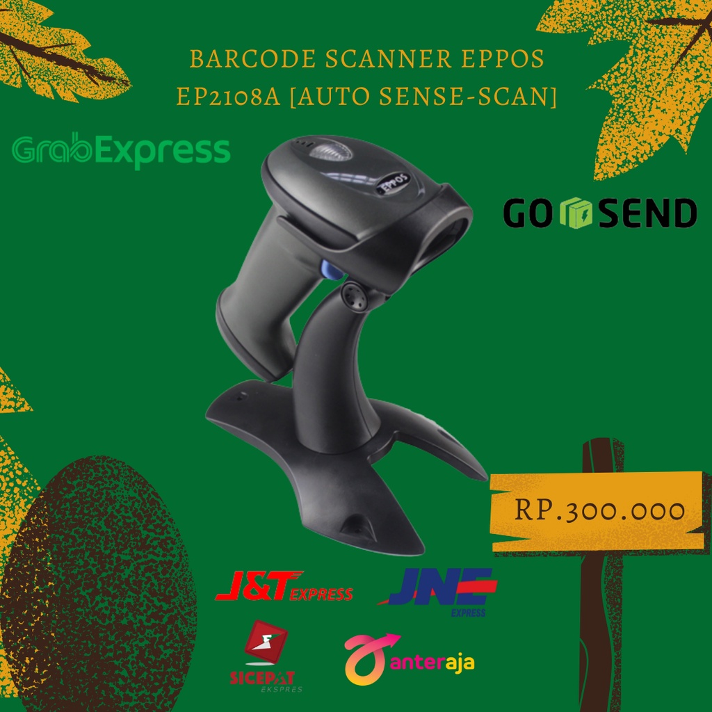 PROMO Barcode Scanner EPPOS EP2108A [Auto Sense-Scan] TERMURAH BISA GOSEND / GRAB / INSTANS