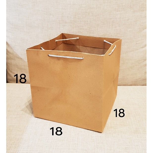 

paper bag polos 18x18x18 paperbag coklat tas kertas kraft samson makanan souvenir shopping murah