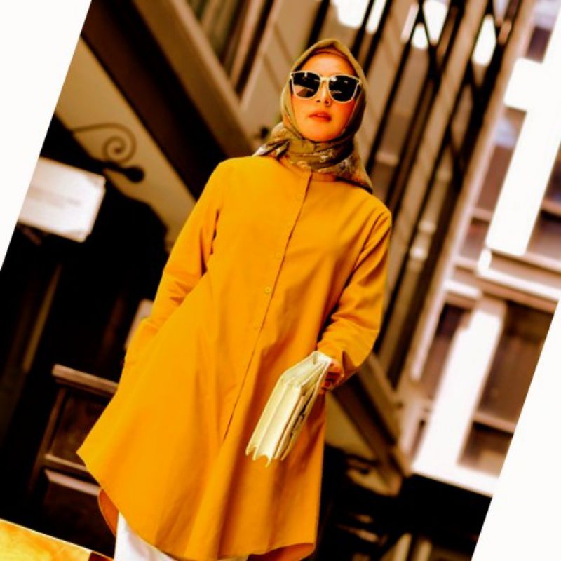 TUNIK POLOS PULL KANCING DEPAN AKTIV