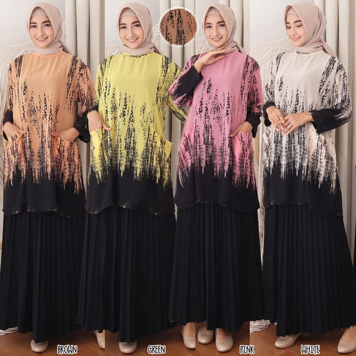 BAJU ATASAN TUNIK FASHION WANITA REMAJA DEWASA MUSLIM KEKINIAN IMPORT PREMIUM TERBARU 2020 WS167
