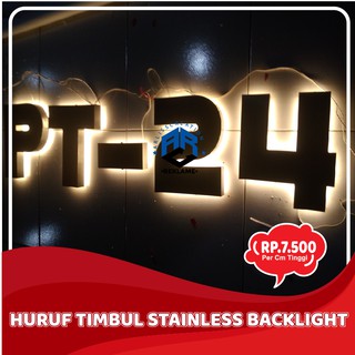 Jual HURUF TIMBUL LED STAINLESS BACKLIGHT AKRILIK LED ACRYLIC TIMBUL ...