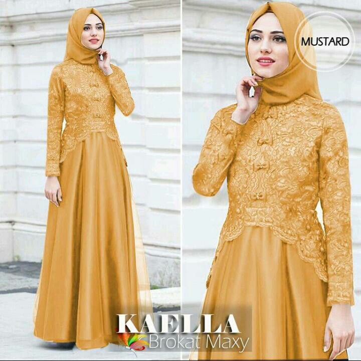 Gamis Perempuan Dewasa Terbaru Maxi Kaella Matt Moscrepe Brokat Tille  Ukuran Jumbo Model Kekinian Good qualty premium