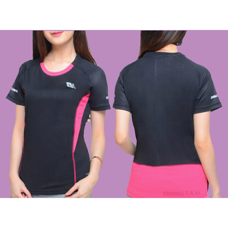 Baju Olahraga Wanita/Baju Running/Baju Training/Baju Senam/Baju Yoga/NB RUN02 - Tangan Pendek