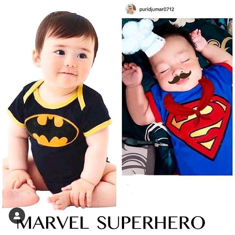 Marvel Superhero Jumper Baju Setelan Kaos Celana Pergi Jalan Lucu Fashion Anak Bayi Cowok Laki Lucu