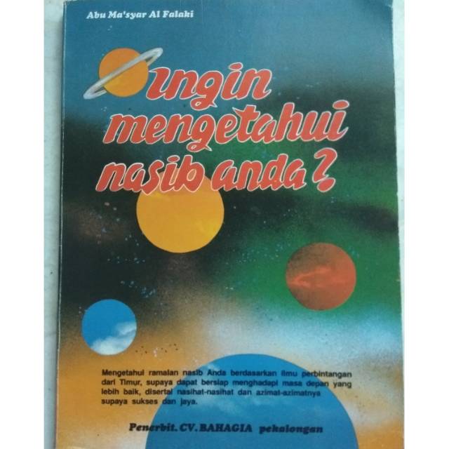 Kitab Abu Ma'syar Al Falaki Terjemah Bhs Indonesia : Ingin Mengetahui Nasib Anda (Repro/Photo Copy)