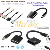 [KOTAK] Type C to Aux 3.5mm Type C charger 2 in 1 Super High Qualitas