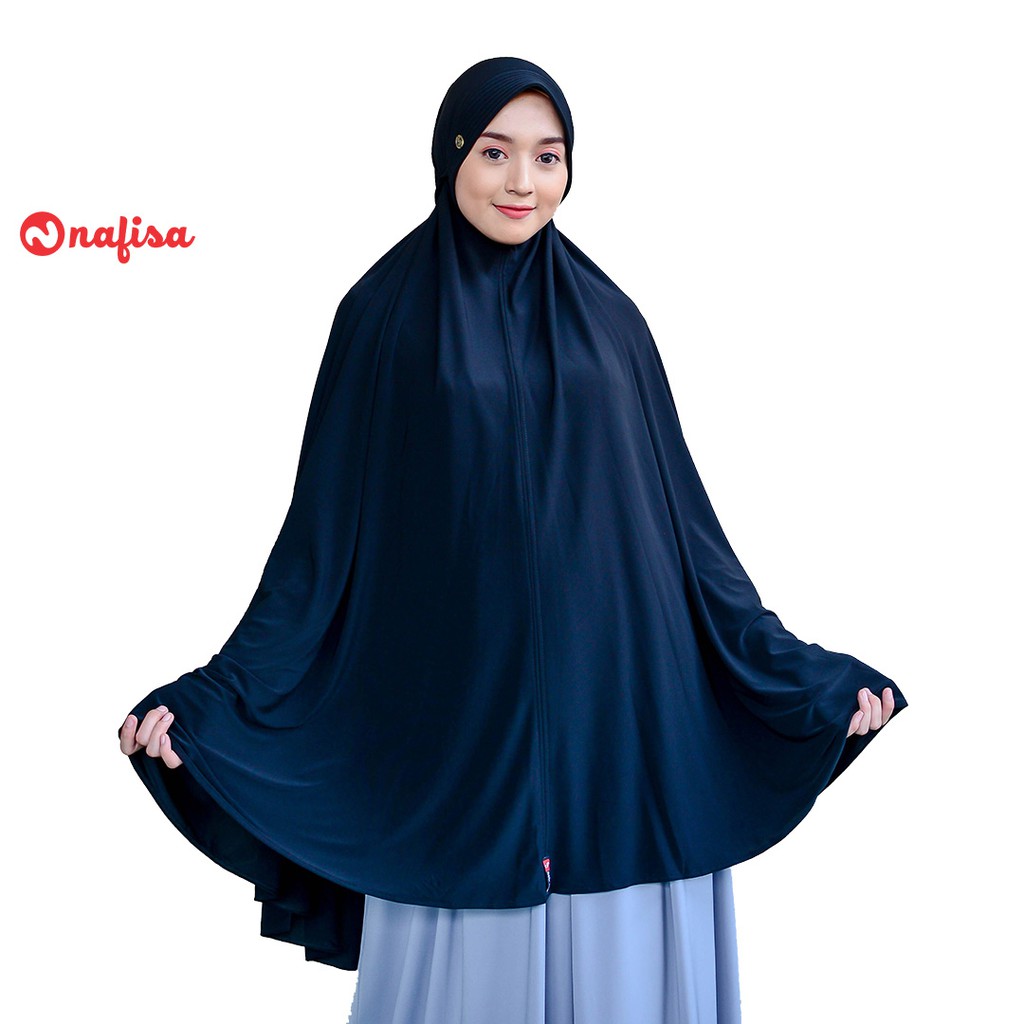 Nafisa Sifabela Yess | Jilbab Instan Syar'i Jumbo | Khimar Bergo Jumbo Syar'i-HITAM