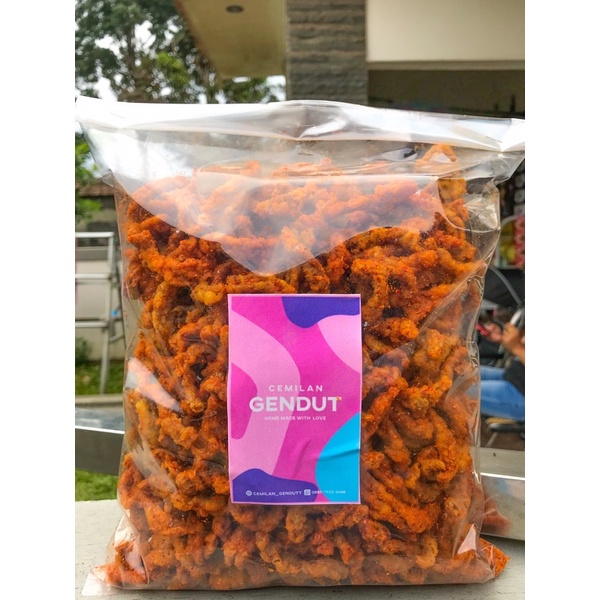 

USUS CRISPY PEDAS ( KRIPIK USUS PEDAS UKURAN 1KG RASA SUPER GURIH DAN PEDAS)