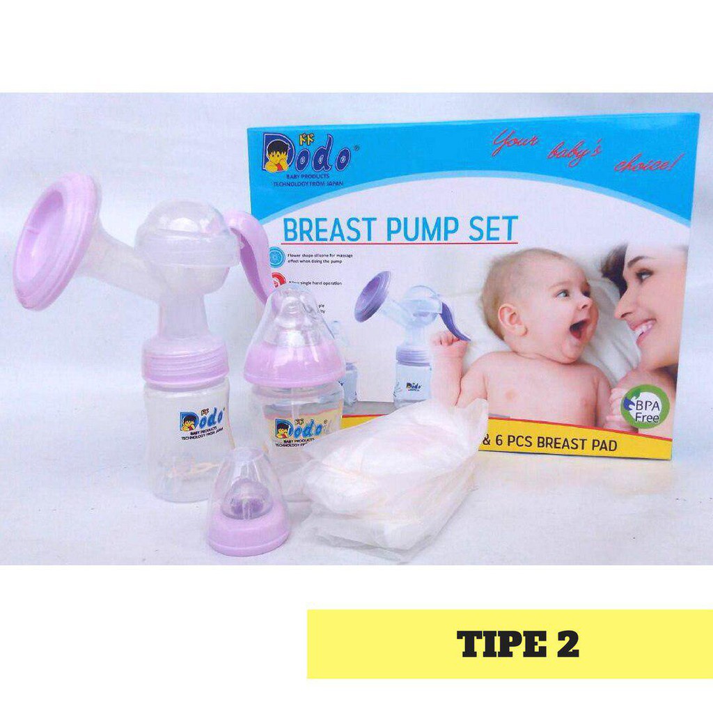 Dodo Breast Pump Set DD004 / Pompa Asi Set isi 2 Botol