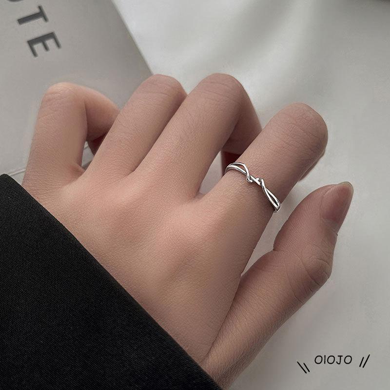 【COD】Cincin Model Terbuka Desain Geometri Gaya Simple Untuk Wanita