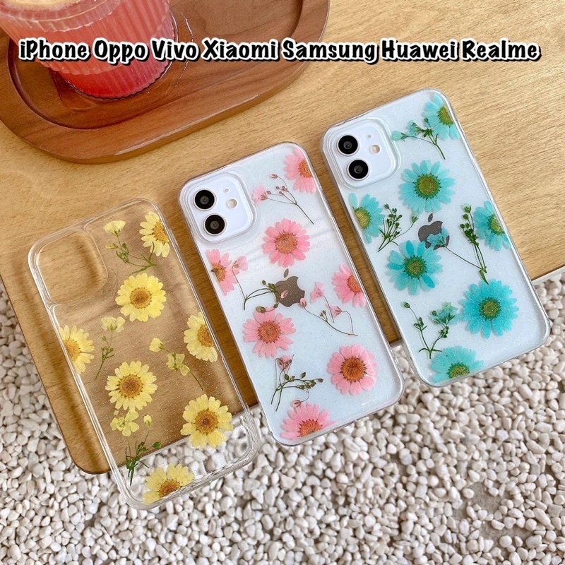 Dried Flower Daisies Vol 2 Case Oppo A95 A74 A54 A55 Reno 3 4 5 6 7 Pro A5s A7 F9 F11 A15 A15s A12 A12s A33 A53