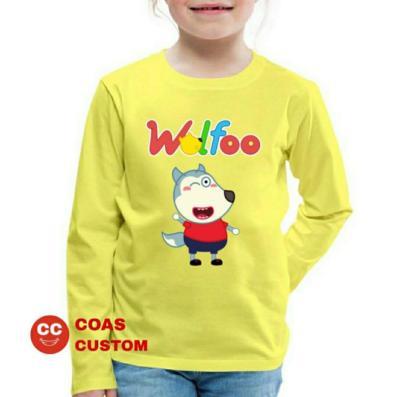 BAJU KAOS WOLFOO KAOS ANAK LENGAN PANJANG