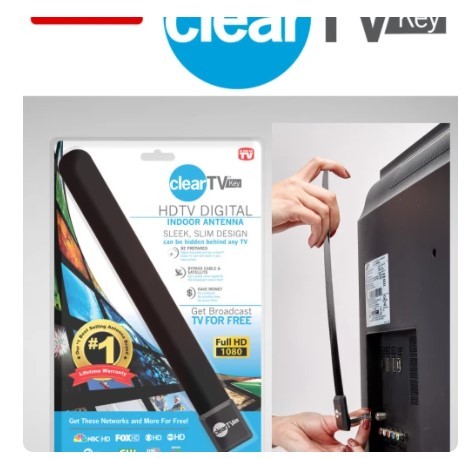 ANTENA TV CLEAR VISION TV KEY HDTV INDOOR DALAM DIGITAL JERNIH TV