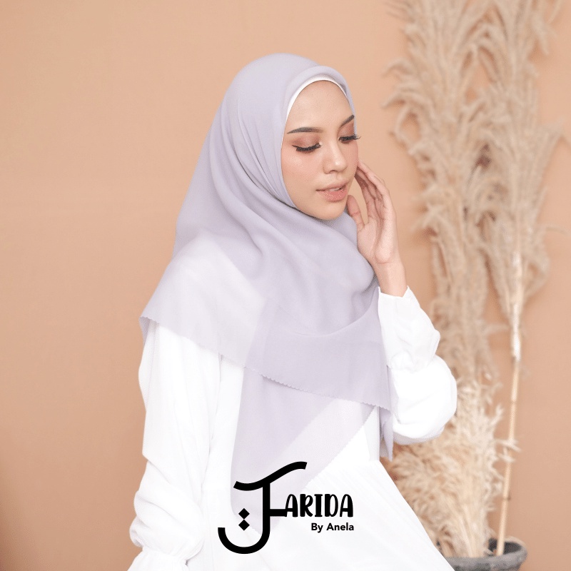 Hijab Bella Square Laser cut / Kerudung Segiempat Voal Superfine Polly Cotton Ultimate / Plain Basic / Jilbab Segi Empat  Lasercut Lc Cod Terbaru-GREY