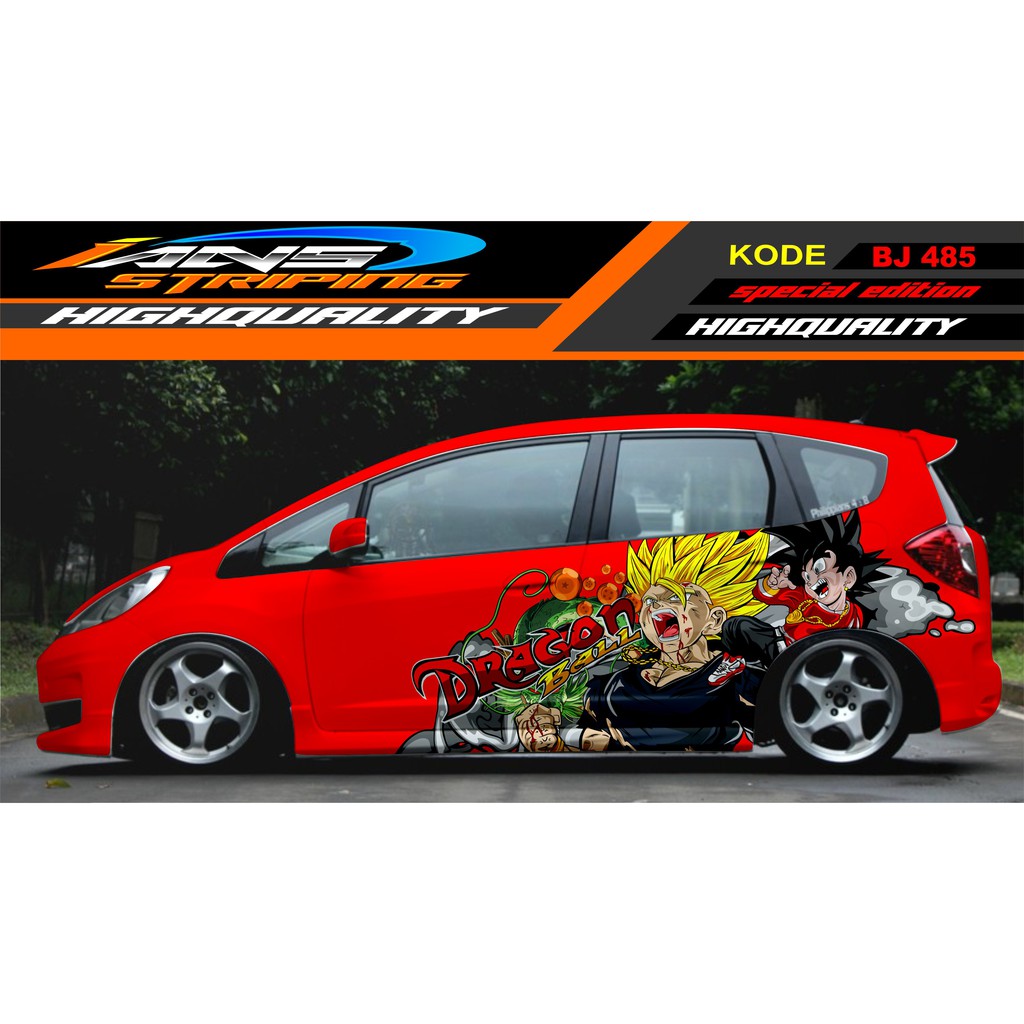 STICKER DECAL MOBIL JAZZ, BRIO, AGYA, SIGRA / VARIASI STICKER MOBIL / STIKER MOBIL DRAGONBALL