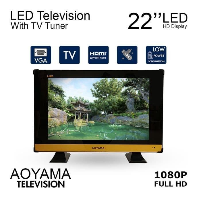 TV LED 22 INCH AOYAMA USB HDMI DIGITAL ( 22 INCH )