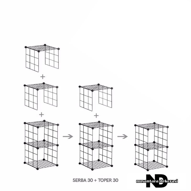 RAK SUSUN SERBAGUNA SERBA 30 RAK BUKU RAK PANEL GRID MULTIFUNGSI RAK BONGKAR PASANG RAK MINIMALIS MODERN