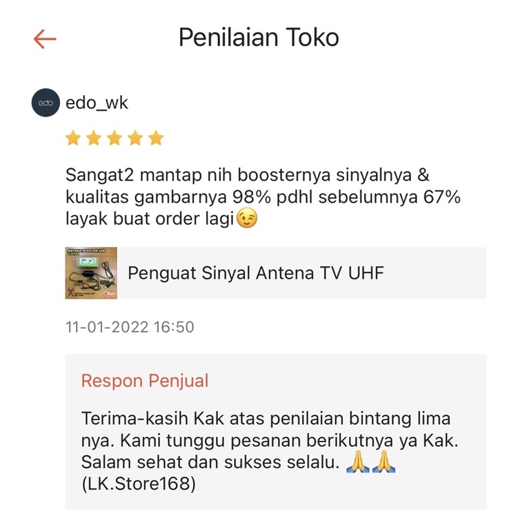 Penguat Sinyal Antena TV UHF