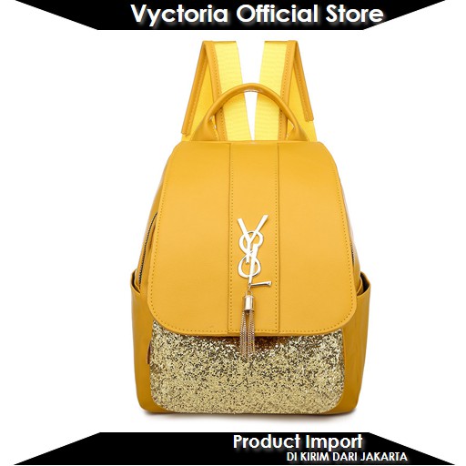 (COD) Vyctoria VOS6016 Tas Ransel Wanita Import Backpack Stylish Terbaru Promo EL6016 JT12529 LT1767 12529 1767 6016