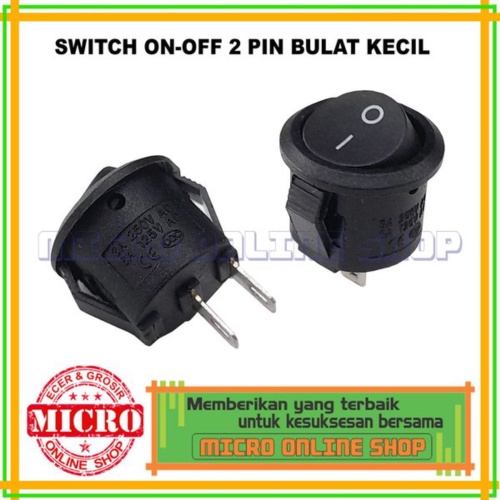 Unik Switch On/Off Mini Bulat 2 Pin / Saklar On Off Bulat / Saklar Mini Berkualitas