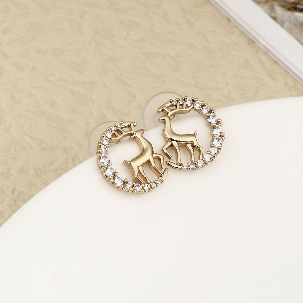 R-flower Stud Earrings Dekorasi Pesta Hadiah Lonceng Rusa Xams