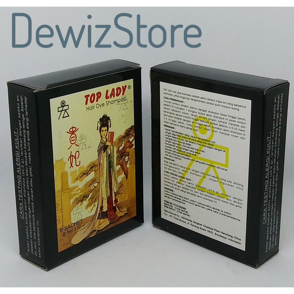 TOP LADY HAIR DYE SHAMPOO - BLACK