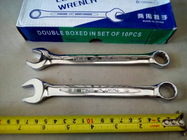 KUNCI RING PAS TERSEDIA BANYAK UKURAN/Combination Wrench Spanner Spana/kunci ring pas kombinasi BERKUALITAS/KUNCI TUKANG PERTUKANGAN