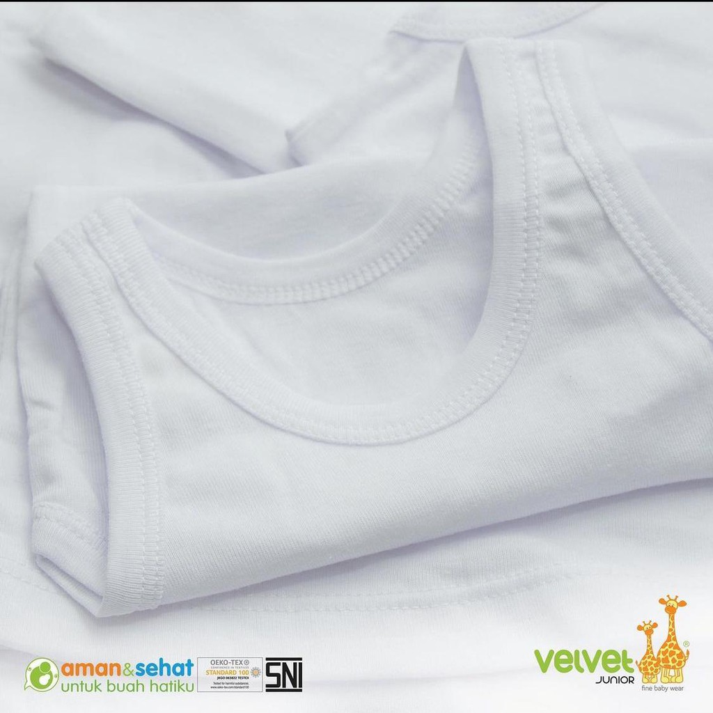 Singlet Velvet Junior (Kaos Dalam Putih) Unisex /3pcs