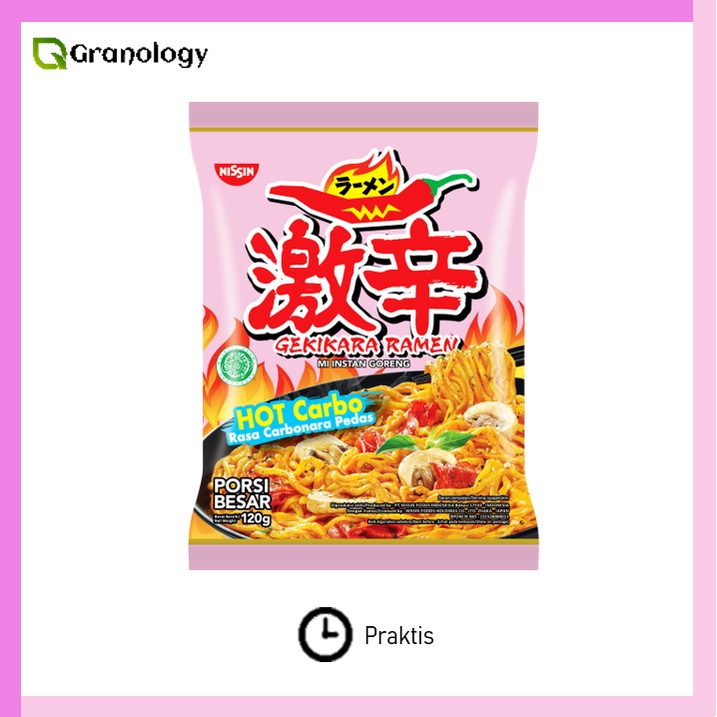 Nissin Gekikara Ramen Jumbo 120 gram - Hot Carbonara