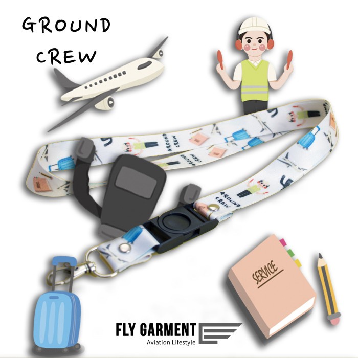 

Gilaa!!! Lanyard Special Ground Crew / Lanyard Pesawat / Tali Id Card / Aviasi Trendi