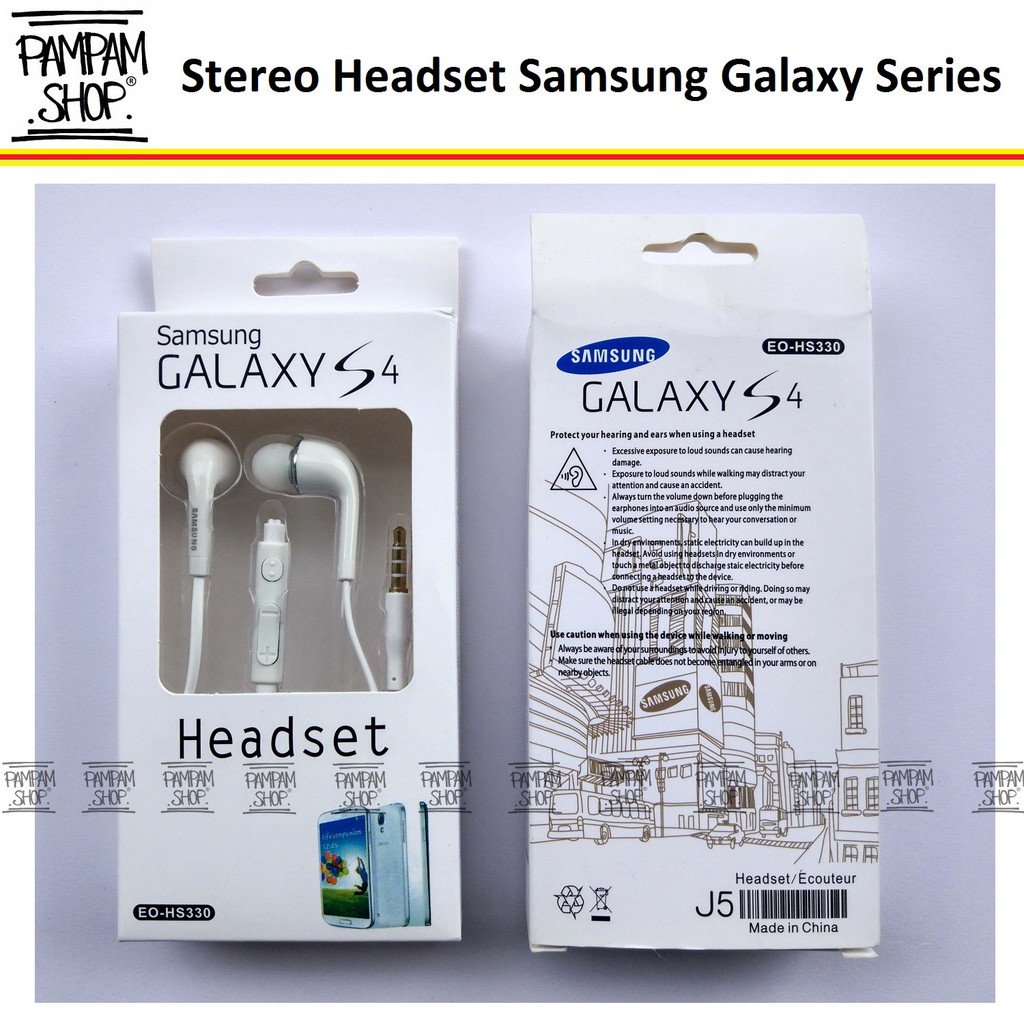 Headset Handsfree Earphone Samsung Karet Galaxy S1 S2 S3 S4 S5 S6 Original OEM 3,5 mm