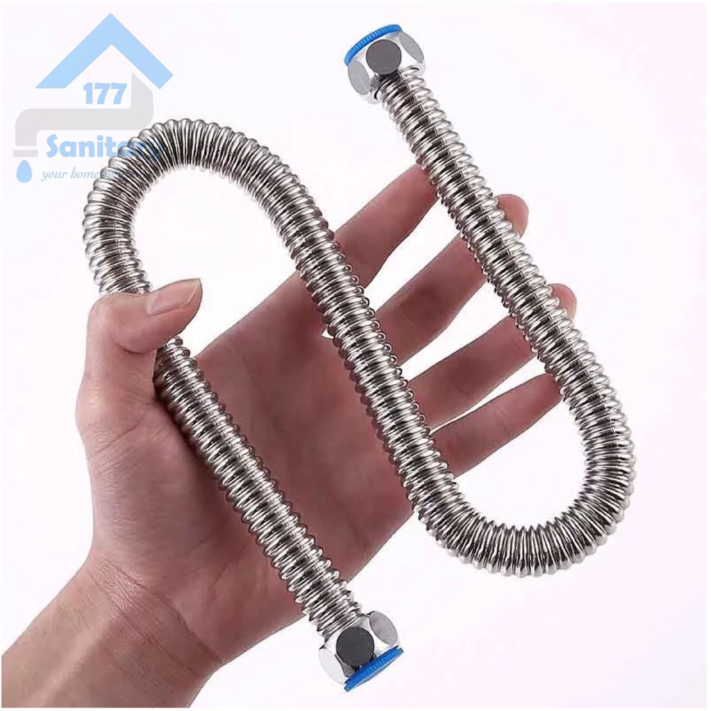 Fleksibel KAKU 60 Cm Stainless Murah-Selang flexible hose sambungan pemanas air stenlis 60cm water heater