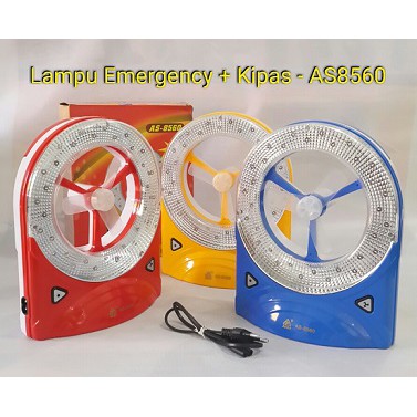 LAMPU EMERGENCY AS-8560 Lampu MURAH Darurat LAMPU Kipas