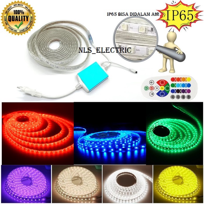 Paket 15M lampu Led strip 5050 RGB plus remote kontrol khusus 15 meter - PAKET 15M RGB