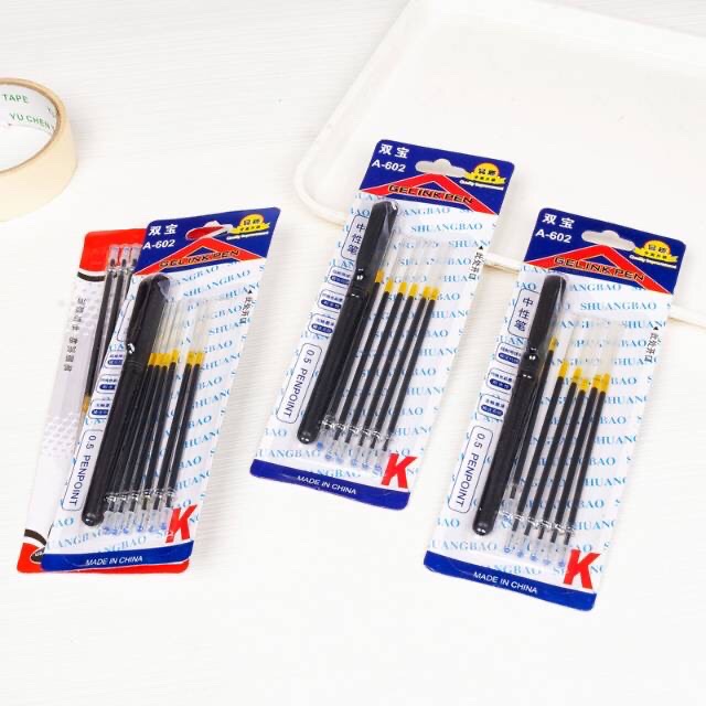 WJ858 Pulpen Gel 0.5mm Warna Hitam