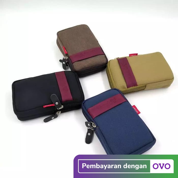 Haoshuai Original Tas Pinggang Pria Tas Waistbags Anti Air Waterp OQ247 Tas Pinggang Pria Dompet Hp