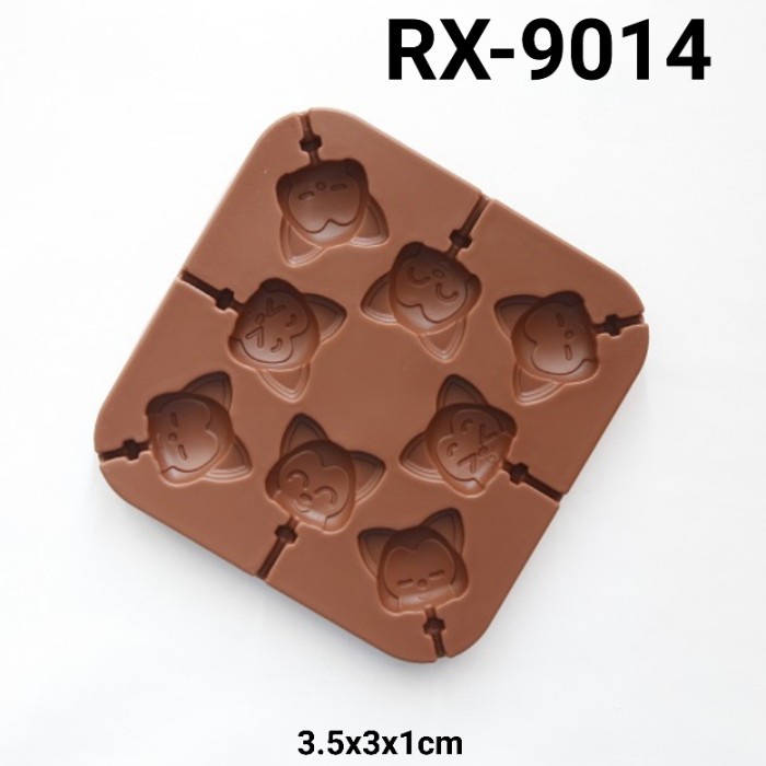 

RX-9014 CETAKAN SILIKON PUDDING FONDANT COKLAT LOLIPOP FOX RUBAH BERKUALITAS TINGGI