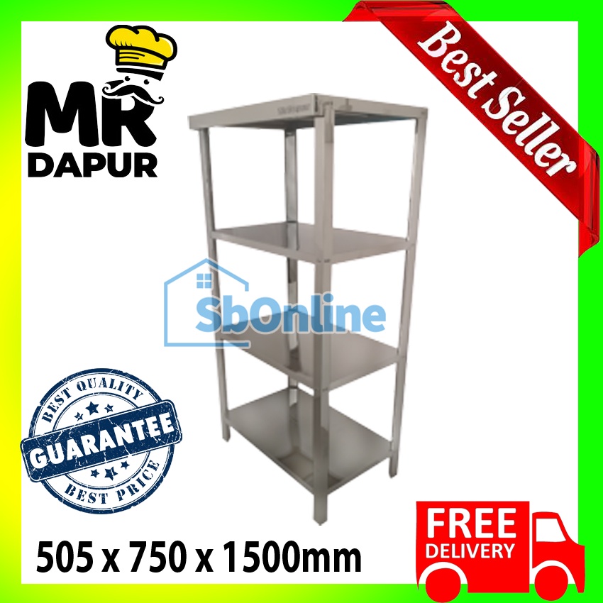 MR DAPUR Lemari Rak Dapur Stainless Steel - LS 1