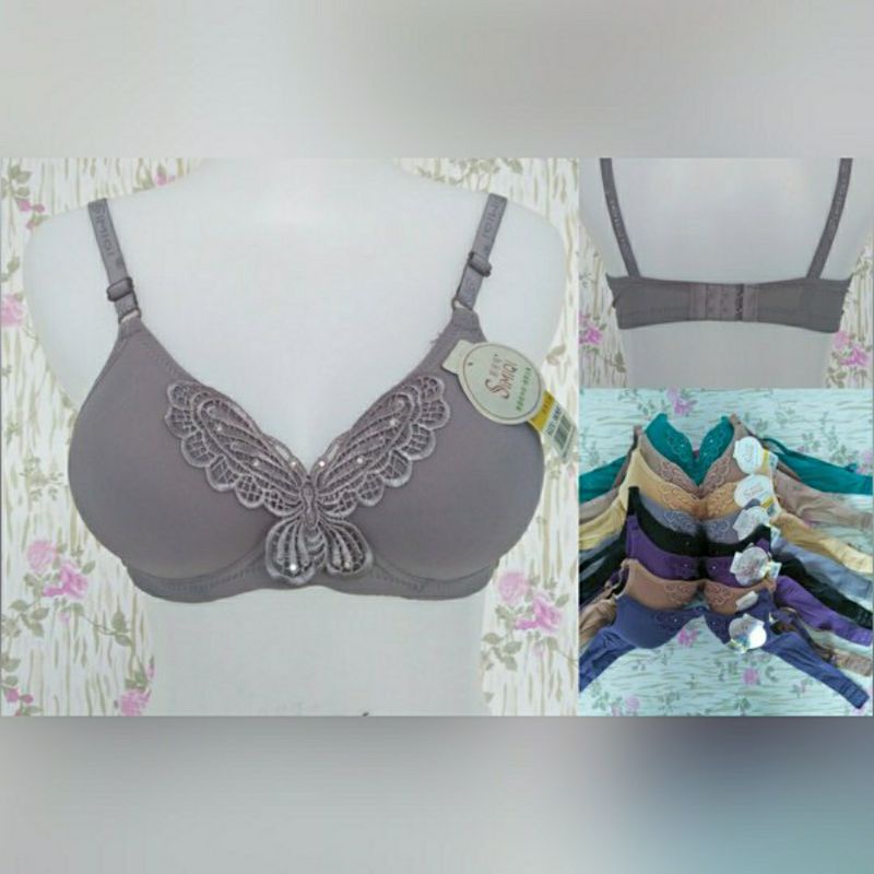 BH KUPU-KUPU BRA SIMIQI BUTTERFLY BH BUSA IMPORT BRA TANPA KAWAT KAITAN 3 PAKAIAN DALAM PEREMPUAN